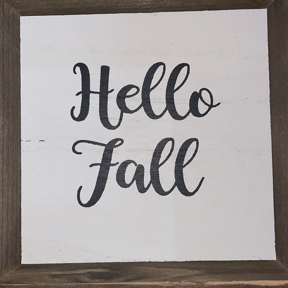 Robert Stanley Hello Fall Wood Ornament Decoration - Picture 4 of 4